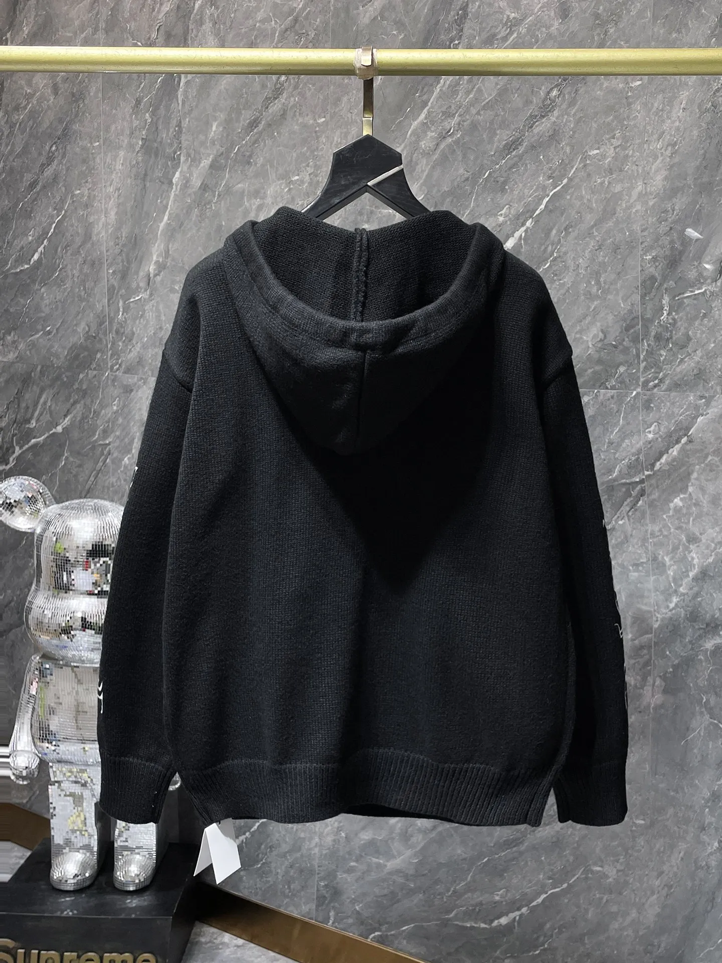 P256 Chrome Hearts🍁Sweater Series🍁 Sanskrit letter embroidered hoodie sweater Selected high-quality wool blended knitted fabric Non-common version on the market Recommended color: black
